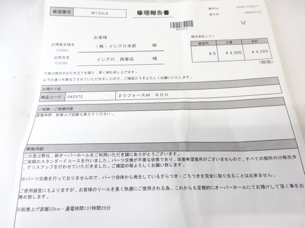 20フォースマスター 600 右
